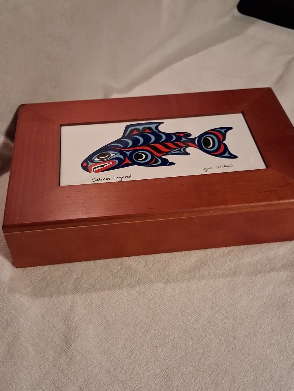 Wooden Keepsake Box JZoe Wilson Artist Trible Art Indigenous
